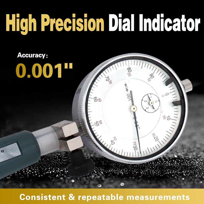 BINGOX Dial Bore Gauge 2-6 Inch (50-160mm), 0.001" Accuracy Mechanical Cylinder Bore Gauge Set with Extension Rods, Engine Cylinder Measuring Tool for Machinists with Dial Indicator - Image 4